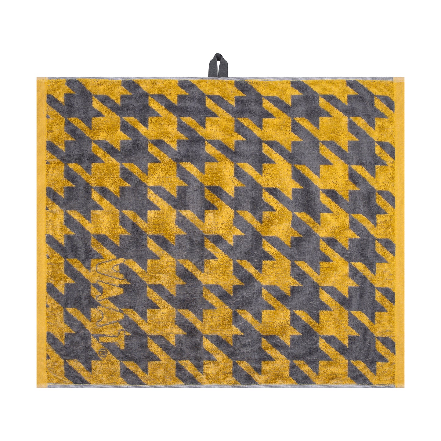 Set of kitchen towels I love houndstooth - yellow / gray - 50 x 60 cm (6 pieces)