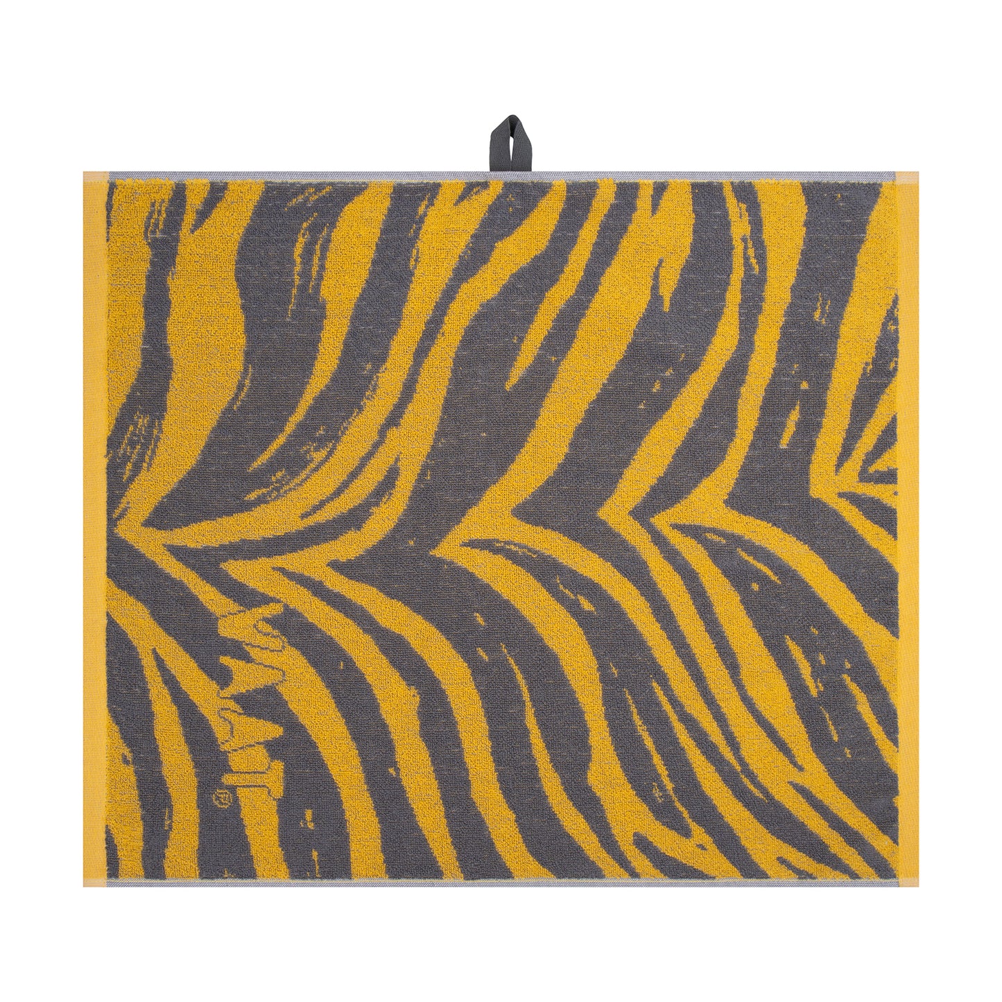 Set keukenhanddoeken I love zebra - yellow / grey - 50 x 60 (6 stuks)