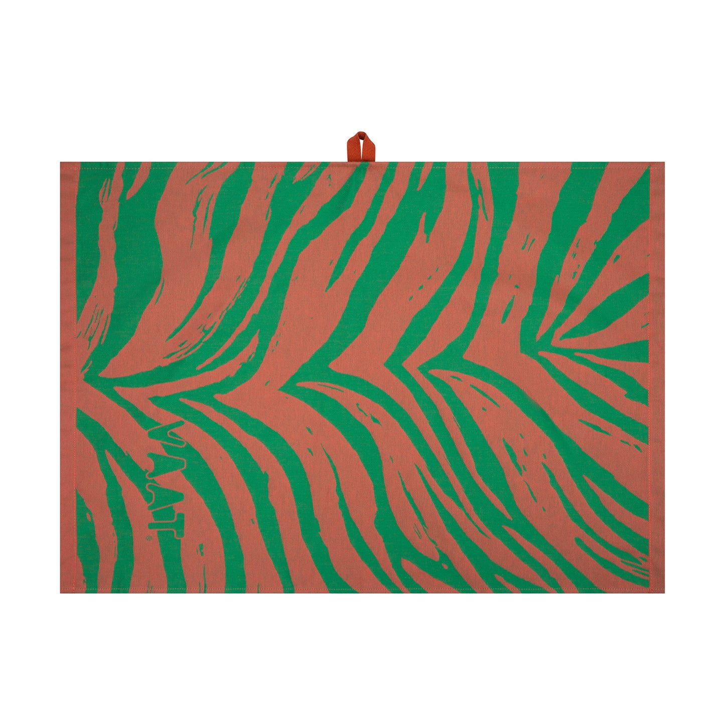Set of tea towels I love zebra - coral / green - 50 x 70 cm (6 pieces)